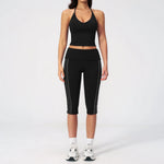2 Pieces Women's Tracksuit Workout Clothes Yoga Set Sportswear High Waist Bell-bottoms Sexy Fitness Bta Sports Suit Gym Clothing