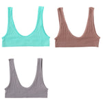 3Pcs/Set Seamless Bras For Women Push Up U Shape Bra Nonwire Underwear Female Sexy Lingerie Sport Bra Tops Comfort Intimates