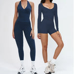 2 Pieces Sportswear Women Yoga Set Gym Clothes Fitness Set Outfit Outdoor Long-Sleeved Shirt Tracksuits Sports Bra Gym Leggings