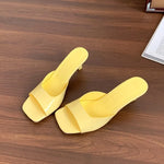 2026 Women High Heel Sandals Summer New Fashion Square Toe Open Toe Women Elegant Casual Comfortable