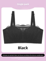 MOYISU Strapless Bra Women with Large Breasts and Small Non-slip Pull-up Breast Anti-sag Summer Slim Bra