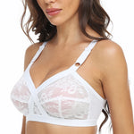 Plus Size Bralette Womens Bra Lace Wireless Perspective Minimizer Sexy Lingerie BH Tops Female Underwear Full Cup B C D E F