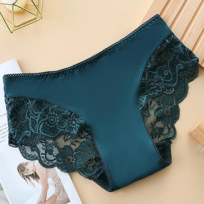 Sexy Hollow Women Panties Lace Flowers Embroidery Underwear Low WaistUnderpants Summer Breathable Briefs Butt Lifter Panty