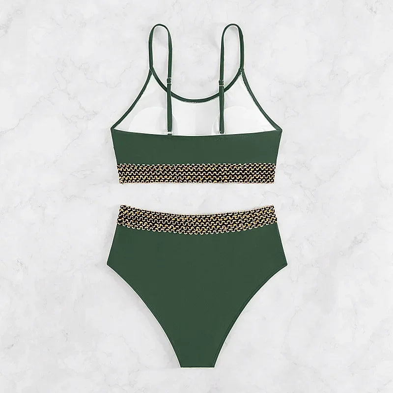 Sexy High Waist Bikini Black 2026 Women Swimsuit Two Pieces Swimwear Female Bikinis Set Purple Bathing Suits Brazilian Biquini