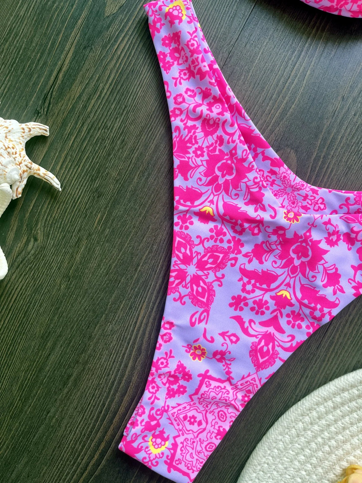 Sexy Colorful Floral Printed Bandeau Bikini Female Swimsuit Women Swimwear Two-pieces Bikini set Bather Bathing Suit Swim
