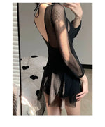 Swimsuit Women's Summer New One-piece Skirt Style Slimming Lace Long Sleeved Small Chest Steel Support Hot Spring Swimsuit