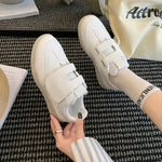 Retro Hook Loop Flat With Sneakers Suede Leather Round Toe Casual Outdoor Fashion Pink Solid Women's Sports Shoes 2026 Newest