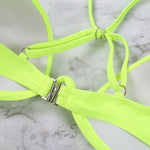 Women Push Up Two Piece Bikini Swimsuits Solid Color Bra Padded Swimwear Bathing Suit