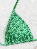 2025 New Women's Black Ground White Dot Printed Swimsuit Halter Neck Low Waist Bikini Set For Summer Female Swimwear Brazilian