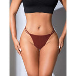 Low Waist Traceless Briefs Double Layered Thin Waistband Panties Comfortable Solid Color Sexy Cotton Sports Fitness Thong 2025