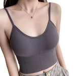Women Tops Seamless Bra Tube Top Fitness Crop Top Comfort Underwear Female U Back Sexy Lingerie Padded Camisole