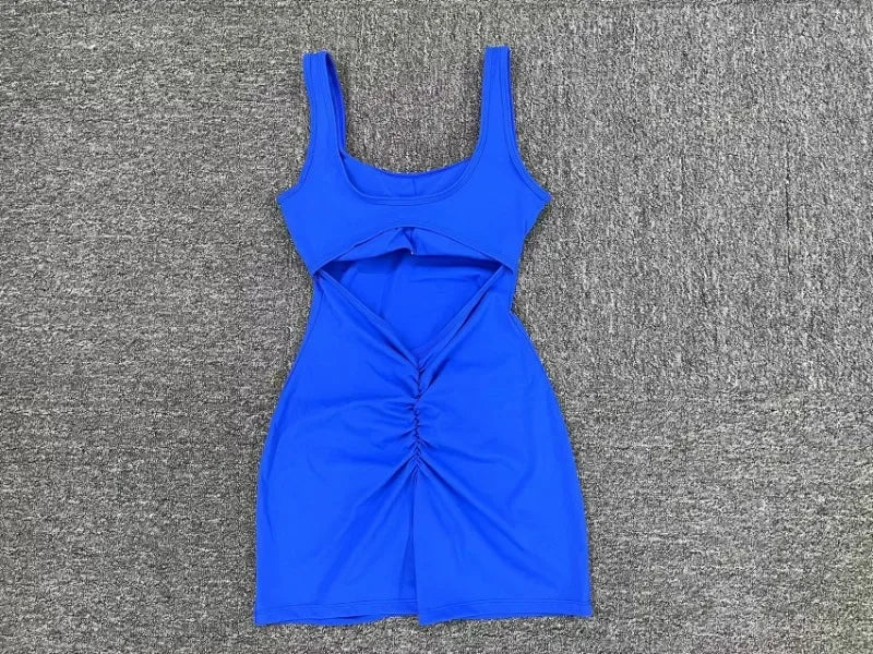 Women's Seamless Yoga Jumpsuit - Quick-Dry Nude Workout Suit with V-Neck & Sexy Back, Tight Fitness Wear for Running Gym Workout