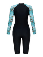 2026 Zipper Slim Swimsuit Women Long Sleeve & Knee One Piece Swimwear Female Bather Bathing Swimming Swim Surf Suit Beachwear