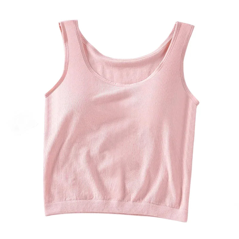 Women Tank Top Sexy Lingerie Female Camis Top Sleeveless Vest Underwear Knitted Top SexyTee Summer Tanks Padded Camisole