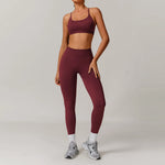 2/3PCS Yoga Set Women Workout Set Seamless Sportswear Gym Clothing Fitness Long Sleeve Crop Top High Waist Leggings Sports Suits