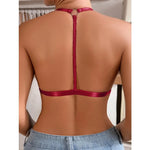 1pcs Sexy Backless Women Bras Intimate Lingerie Removable Female Underwear Breathable Push Up Brassiere Deep V-neck Wireless Bra