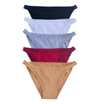 5Pcs/Set Cotton Panties Women Low Rise Briefs Solid Color Underwear Comfort Breathable Underpants M-XL Sexy Lingerie