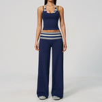 Yoga Set 2PCS Fitness Set Women's Tracksuit Sports Outfits Workout Clothes Female Running Capri Pants Gym Suit Athletic Wear