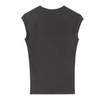 Women's Casual Slim Fit Sleeveless V-Neck T-Shirt ZXZ0