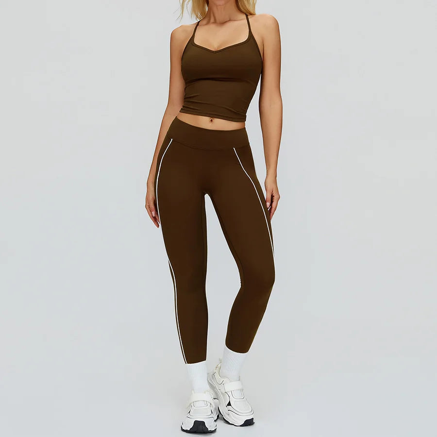 Women Yoga Set 2/3PCS Gym Clothes Long Sleeved Sportswear Yoga Suits Fitness Tracksuits Sport Outfits Crop Tank Bra Gym Leggings