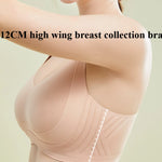 Plus Size Unlined Minimizer Bra Wire-Free Side Support Anti-Sag Lightweight Lift Soft Support Underwear Women Sport Everyday Bra