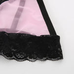 European and American men's sexy lace bra and panties temptation suit transvestite suit