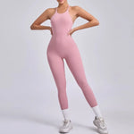 Women's Yoga Jumpsuits Sports Fitness Hip-lifting Cross Beauty Back Adjustable Straps One-piece Training Workout Gym Bodysuits