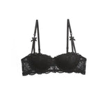 Women's Bras Sexy Lace Half Cup Push Up French Style Lingerie Solid Soft Deep V Top Breathable Comfortable Closure Thin Bralette