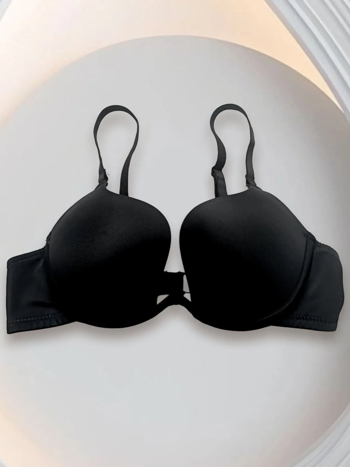 Women's Essentials Deep U Multi-Way Push Up Convertible Low Cut Plunge Bra Underwire T Shirt Bra Add One Cup