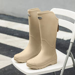 Women's Rain Boots Anti Slip Thick Soles Outdoor Long Tube Rain Boots Waterproof Fashion Wear-resistant Kitchen Women's Boots