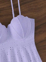 Women's Bathing Suit Two Pieces Push Up Tankini Set Summer Sexy Beach Wear White High Waisted Swimwear Women Swimsuit Shorts