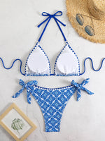 2026 Halter Triangle Bikinis Ring Link Swimsuit Women Sexy String Swimwear Female Bathers Swimming Bathing Swimming Swim Suit