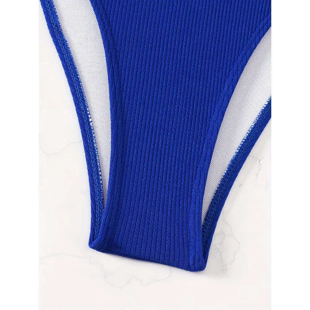Sexy Royal Blue Bikini 2025 Woman Swimsuit Two Pieces Swimwear Female Thong Bikinis Set Swimming Bathing Suits Brazilian Biquini