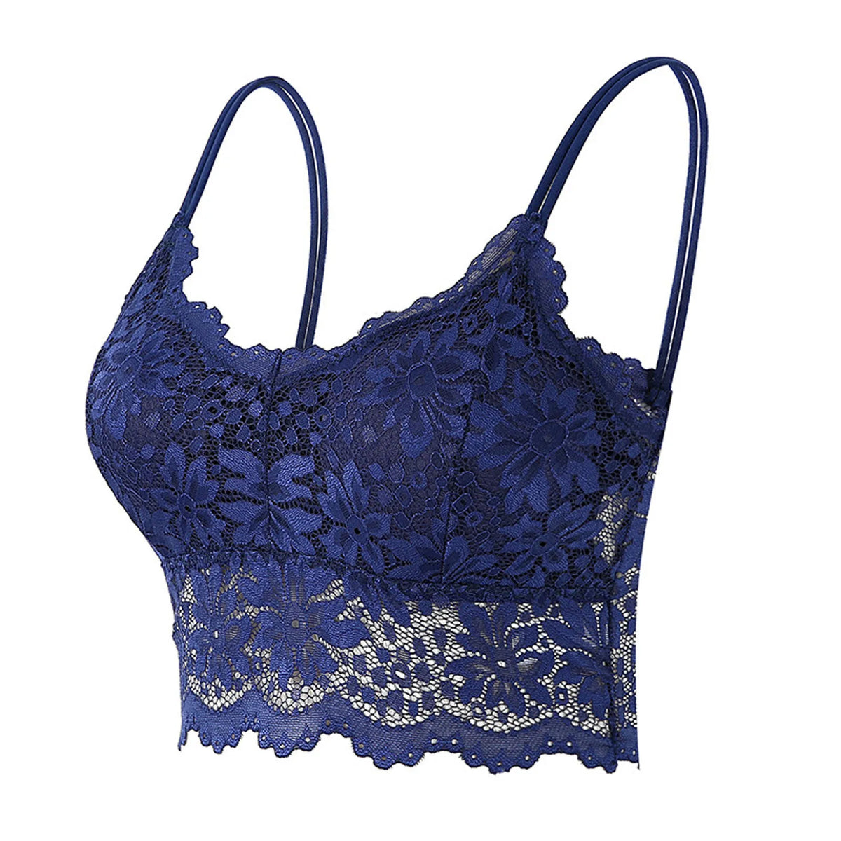 Women's Lace Bra Top Comfortable Bralette Solid Color Sexy Underwear Vest Female Hollow Out Wireless Lingerie Seamless Brassiere