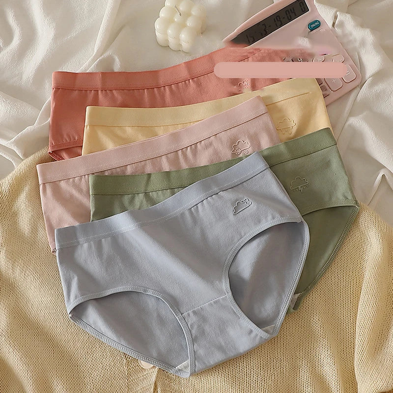 3Pcs Women's Cotton Underwear Panty Cute Sexy Panties Female Seamless Underpants Solid Color Panty Intimates Women Lingerie S-XL