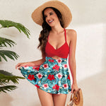 Patchwork Swimwear Women 2026 V-neck One Piece Bikini High Waist Hollow Out Monokini Summer Cross Bandage Backless Beachwear