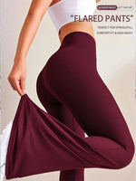 Nude Tight Yoga Pants High Waist Wide Leg Flared Trousers Spring And Summer Running Fitness Sportswear Plus Size Leggings Jeans