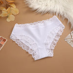 Sexy Cotton Lace Panty Women Low Waist Panties Underwear S-XL Solid Color Ladies Briefs Lingere Underware Comfortable Women