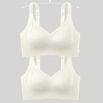 2Pcs/Set Plus Size Padded Bras For Women Push-Up Bra Wide Straps Seamless Underwear Non-wire Bra Female Comfy Intimates M-4XL