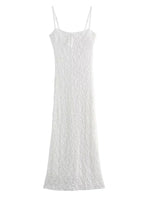 Foridol White Lace Sexy Summer Women Party Dress Beach Slip Bodycon Dress 2025 Spaghetti Strap Bowknot Floral Vestidos Sundress