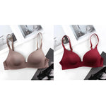 2Pcs/Set Padded Bras For Women Push Up Bra Underwear Non-wire Brassiere Sexy Lingerie Solid Color 3/4 Cup Comfort Intimates