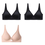 3pcs/Lot Seamless Bras for Women Push Up Brasiere Deep V Bralette Comfort Nonwire Underwear Female Invisible Bra Sexy Lingerie
