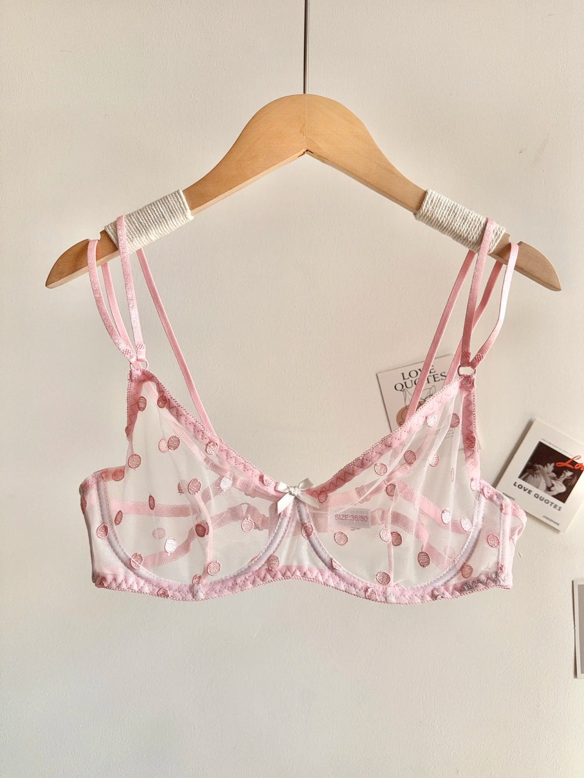 Affordable French Lace Lingerie Set | Sexy Mesh Push Up Bra for Big Bust, Ultra Thin Slimming Anti Sag Women's Bra Set MOYISU AB