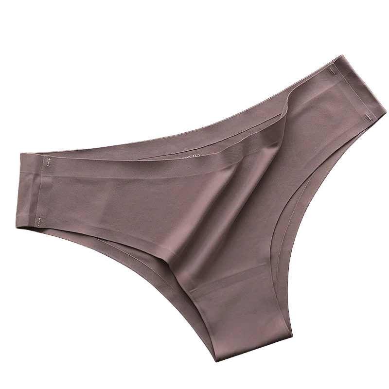 4Pcs/Set Women Ice Silk Panties Low Rise Briefs Soft Brazilian Panties Smooth Underwear Stretch Underpants Sexy Lingerie M-XL