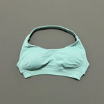 HISTELLO Impacts Sports Bra Women Seamless Yoga Halter Top High Support Push Up Open Back Gym Wear Workout Fitness Underwear
