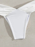 Sexy Pleate High Waist Bikini Set 2025 Women Halter Push Up Underwire Two Piece Swimsuit Summer Bathing Suit Swimwear Biquini