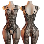 Transparent Fishnet Hollow Lingerie Set Women Hanging Neck Erotic Crotchless Bodystockings Open Bras BodySuits Hot Underwear Set