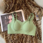 Wing Pattern Seamless Push Up Bra Women's Non-wire Bra U-Back Invisible Brasiere Sexy Lingerie Comfort Underwear Intimates M-XXL
