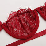 2 Pieces Sexy Lingerie Fancy Lace Erotic Set Transparent Underwear Fairy Embroidery Brief Sets Delicate BraPush Up Breves Kit