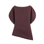Women's Fashionable Elegant Versatile Puff Sleeve Top Women Boat Neck Puff Sleeve Hem Blouse Solid Color Slim Fit Top ASH4